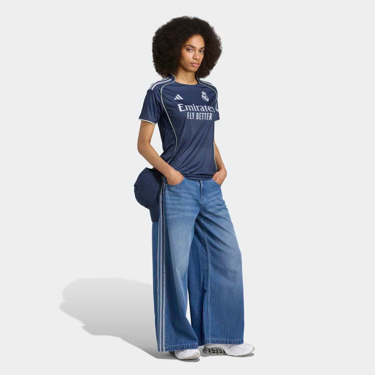 T-shirt de Mulher 2.º Equipamento Real Madrid CF 2025-2026 Azul-5