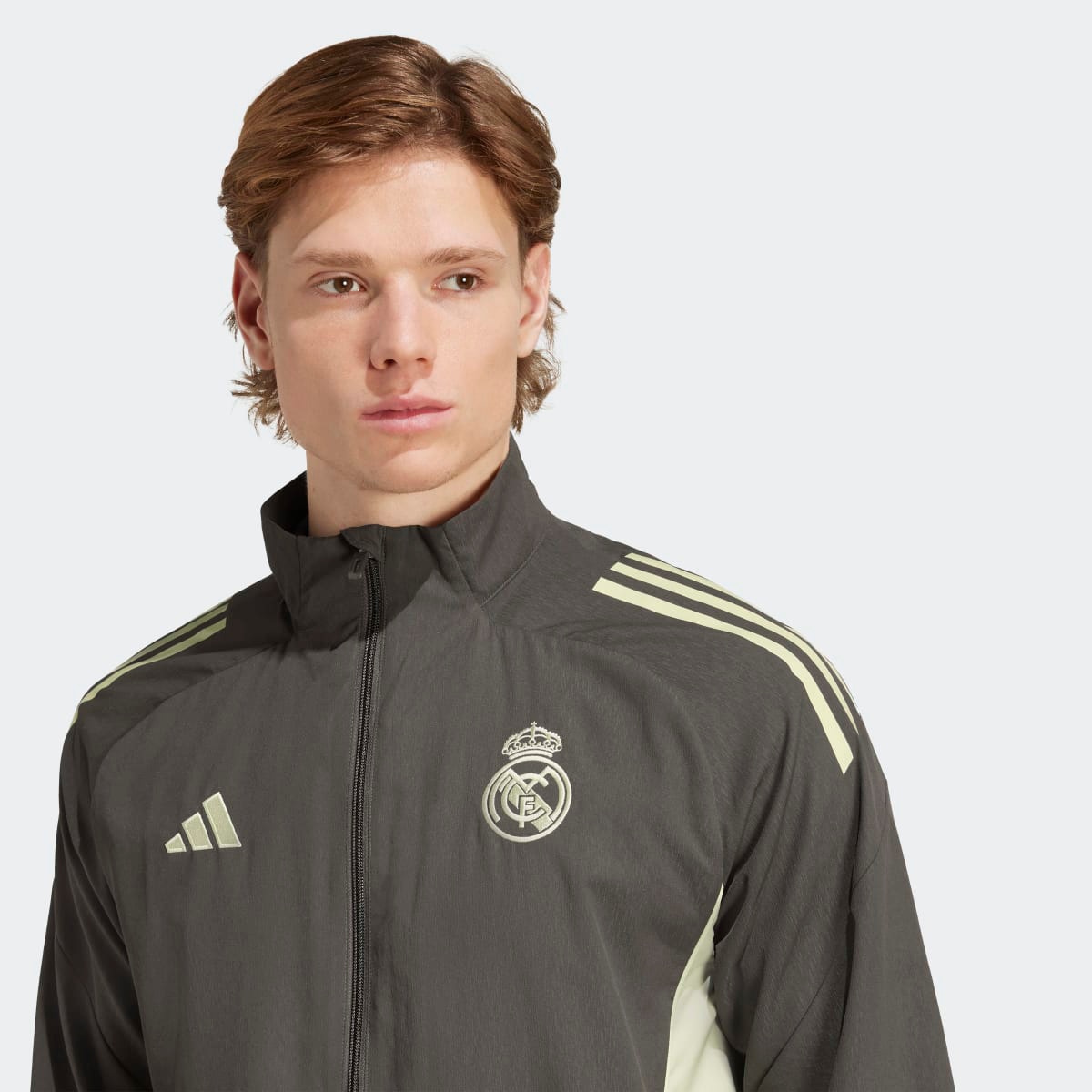 Casaco de Apresentação de Homem Real Madrid CF 2025-2026 Tiro 25 Competition Cinzento-4