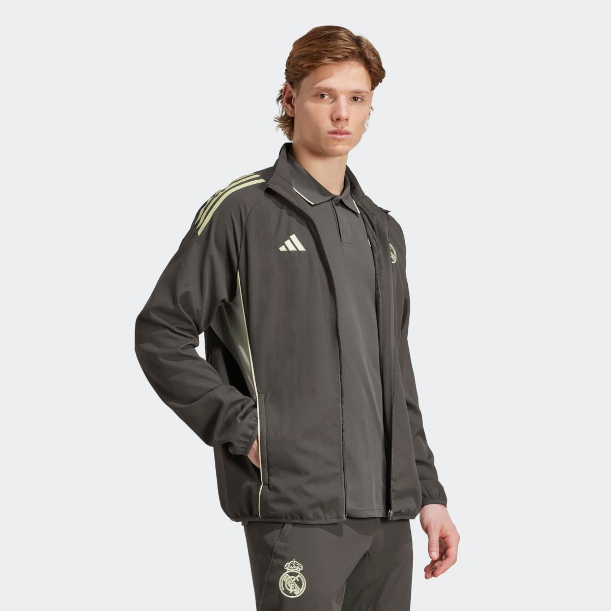 Casaco de Apresentação de Homem Real Madrid CF 2025-2026 Tiro 25 Competition Cinzento-6
