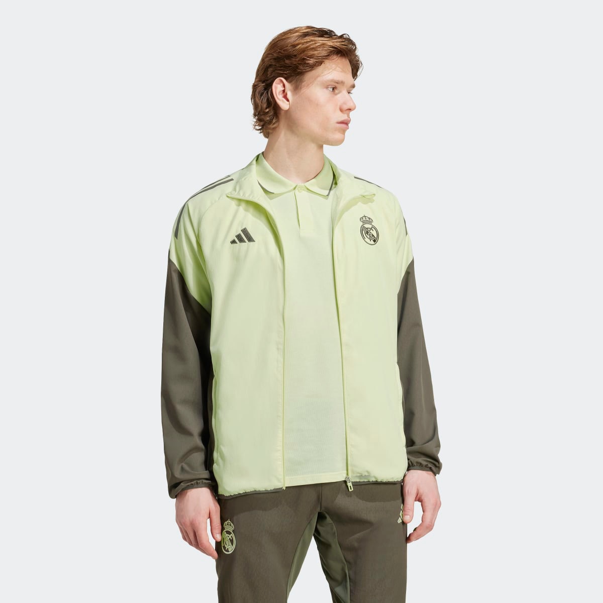 Casaco de Apresentação de Homem Real Madrid CF 2025-2026 Tiro 25 Competition Verde-6