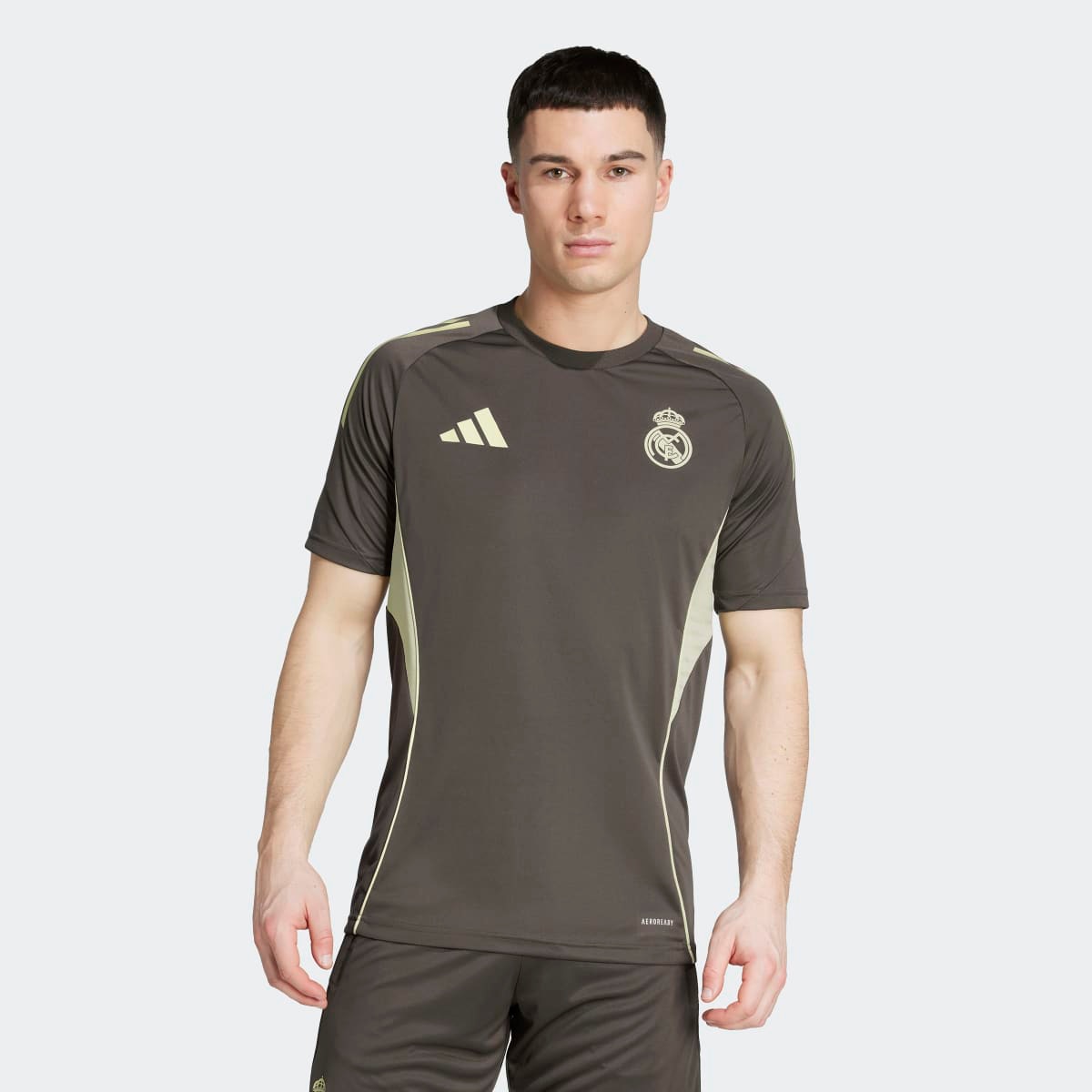 T-shirt de Treino de Homem Real Madrid CF 2025-2026 Tiro 25 Competition Cinzento-1