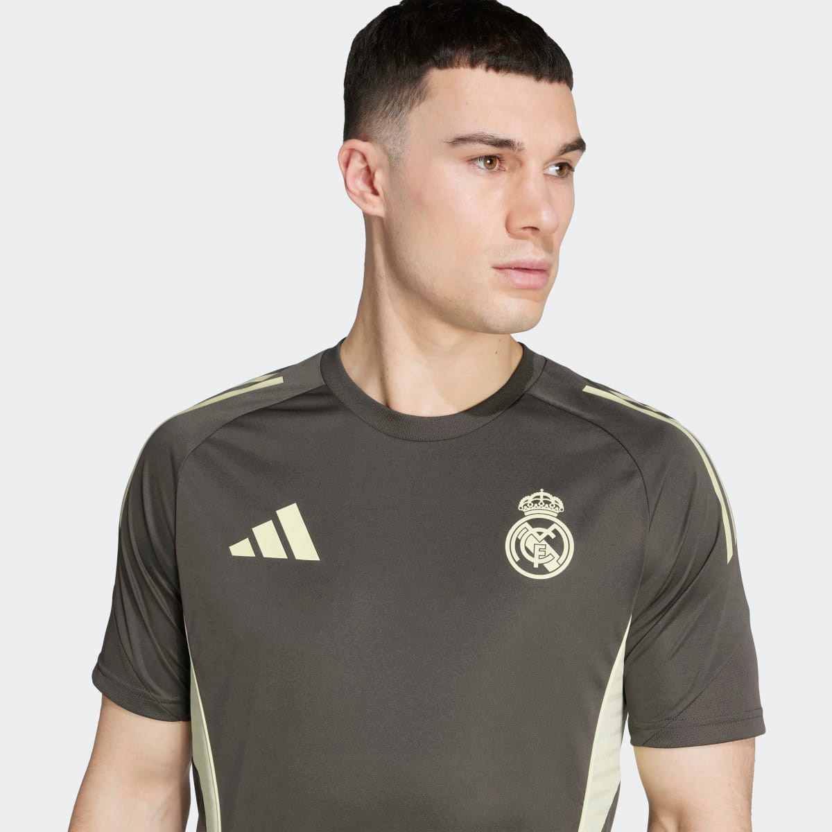 T-shirt de Treino de Homem Real Madrid CF 2025-2026 Tiro 25 Competition Cinzento-4