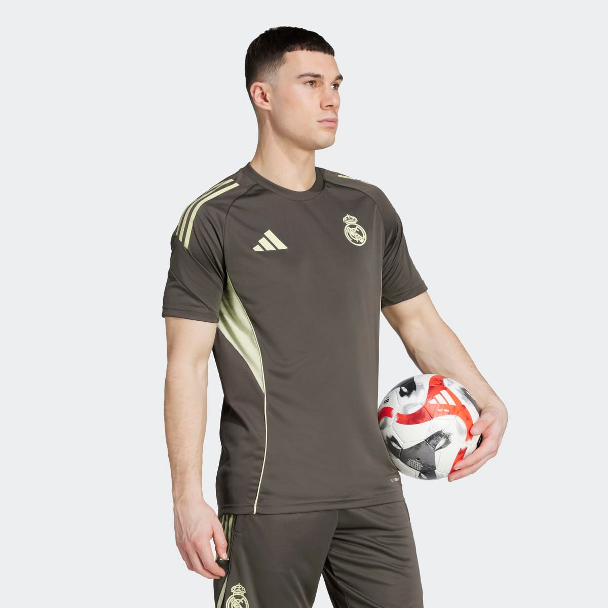 T-shirt de Treino de Homem Real Madrid CF 2025-2026 Tiro 25 Competition Cinzento-6