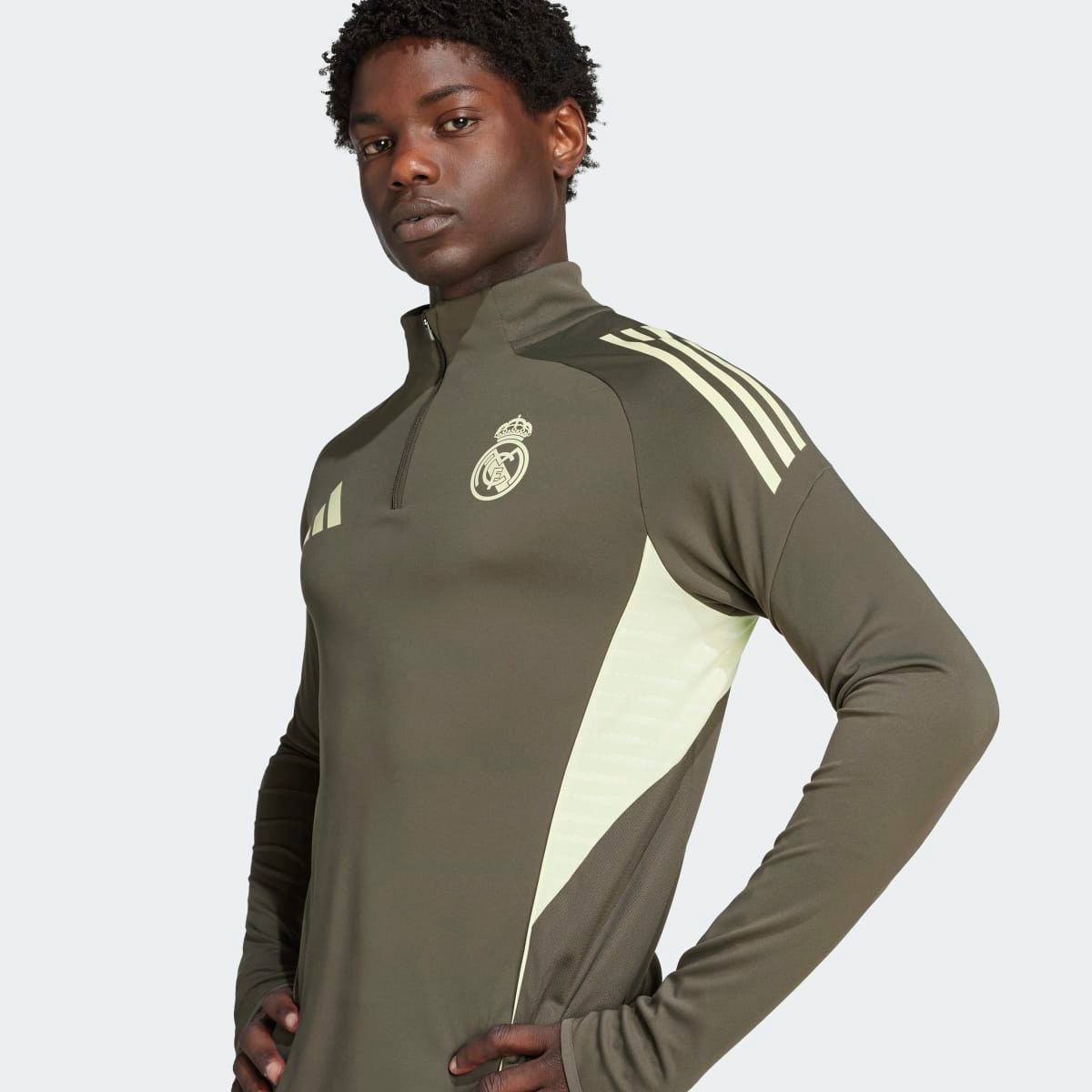 Sweatshirt de Treino de Homem Real Madrid CF 2025-2026 Tiro 25 Competition Cinzento-3