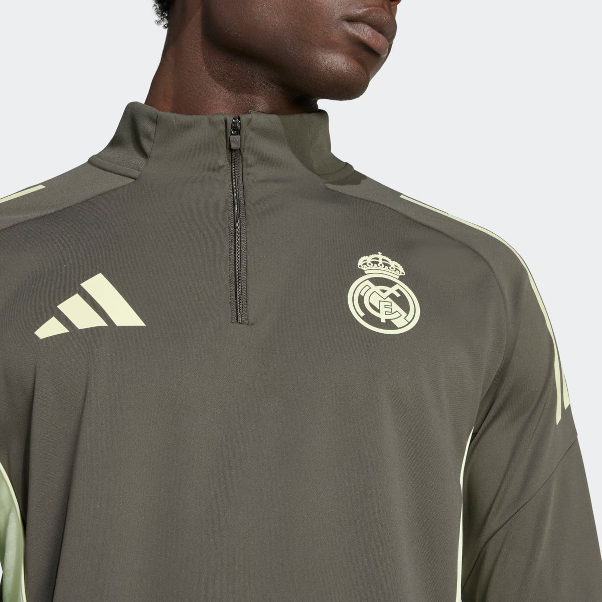 Sweatshirt de Treino de Homem Real Madrid CF 2025-2026 Tiro 25 Competition Cinzento-4