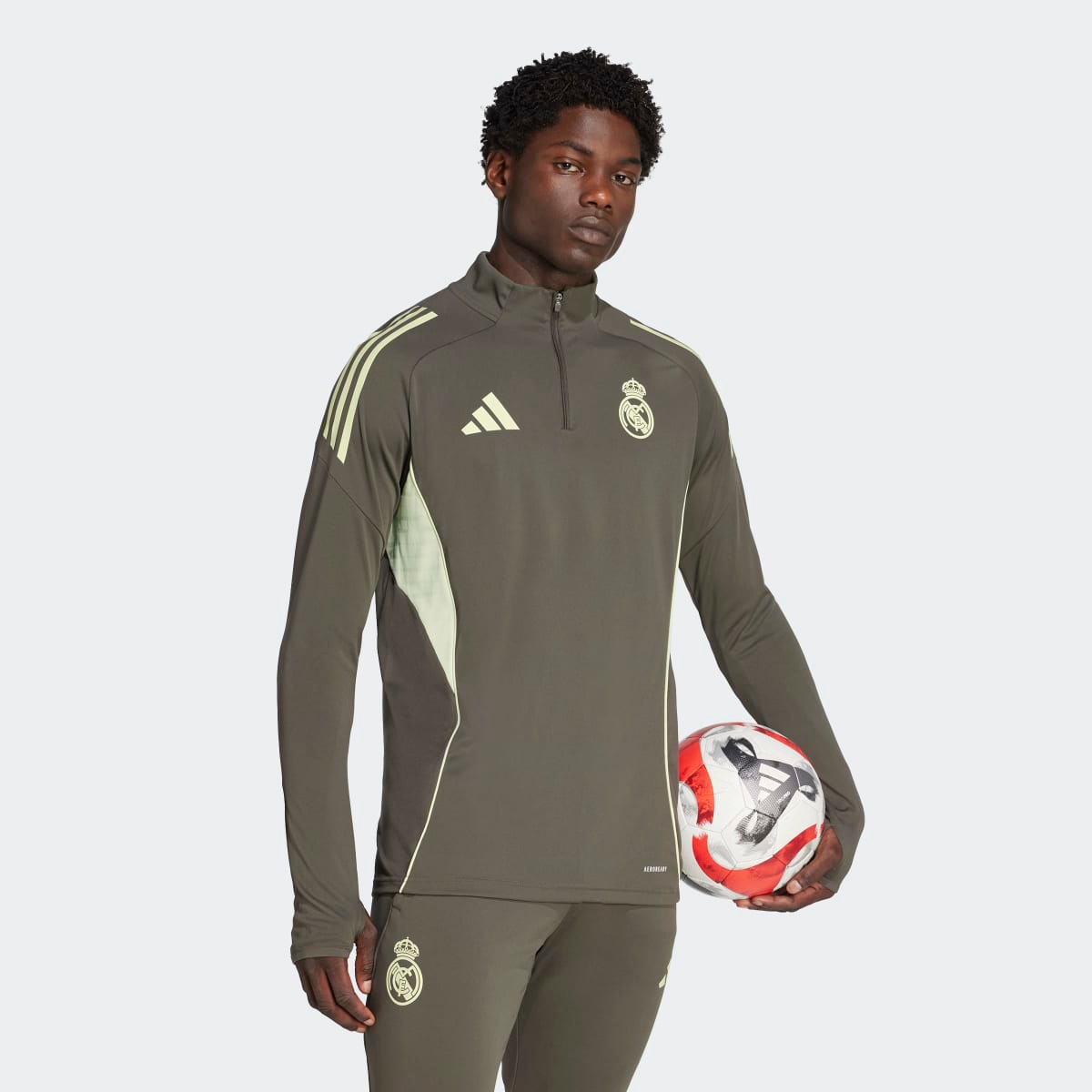 Sweatshirt de Treino de Homem Real Madrid CF 2025-2026 Tiro 25 Competition Cinzento-5