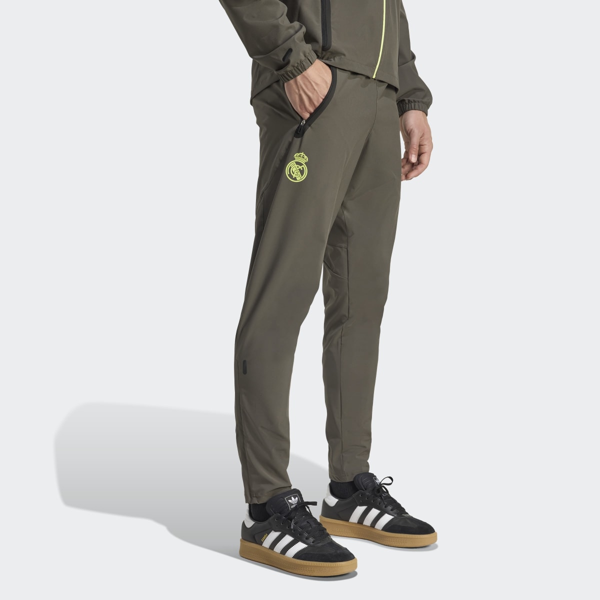 Calças de Homem Real Madrid CF 2025-2026 Tiro Competition Vis Tech Travel Cinzento-3