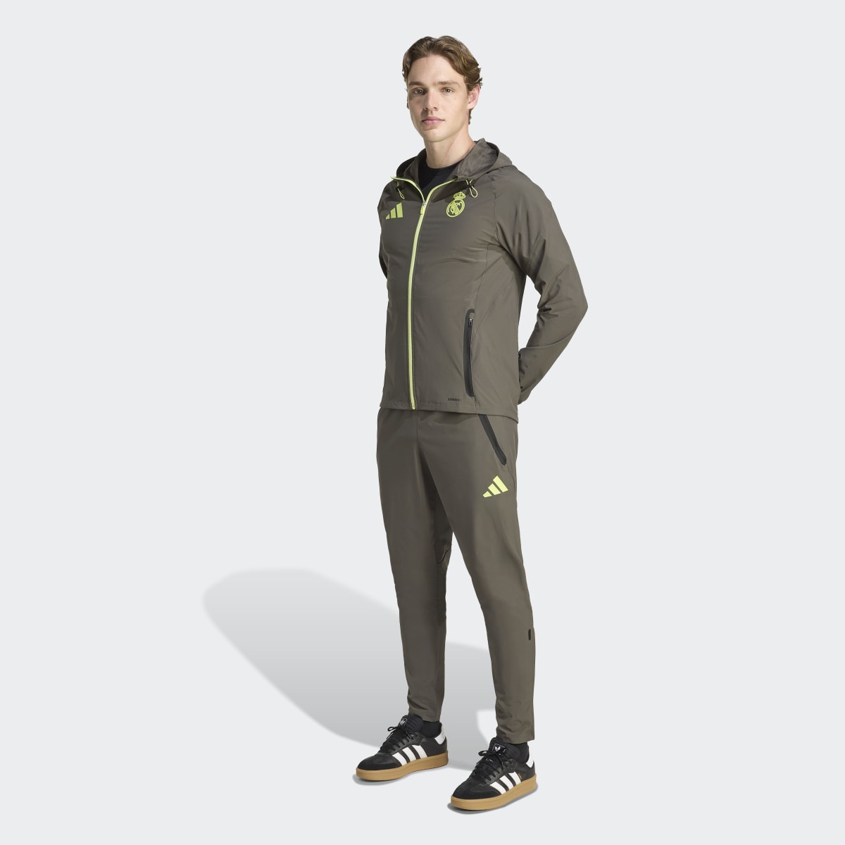 Calças de Homem Real Madrid CF 2025-2026 Tiro Competition Vis Tech Travel Cinzento-5