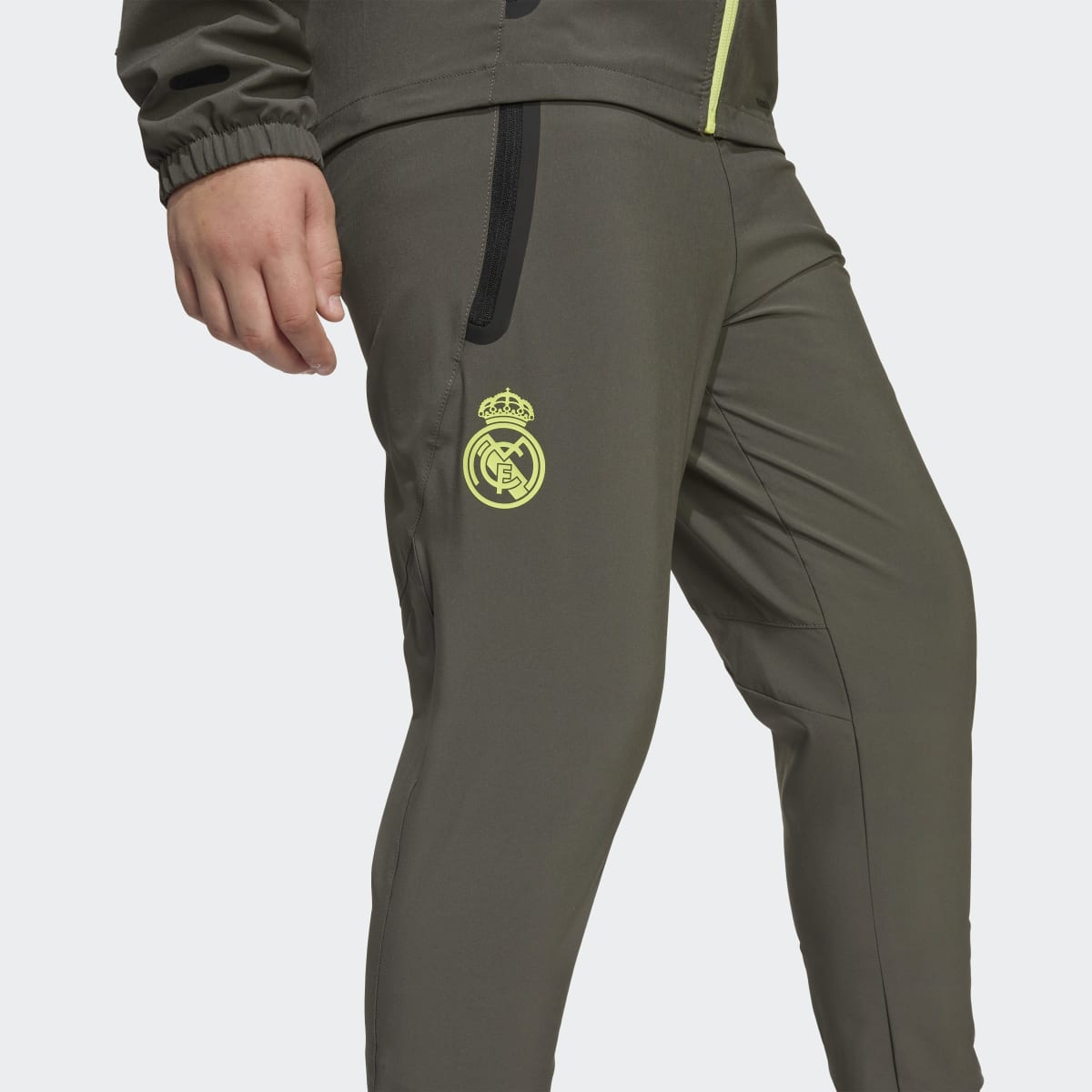Calças de Criança Real Madrid CF 2025-2026 Tiro Competition Vis Tech Travel Cinzento-6