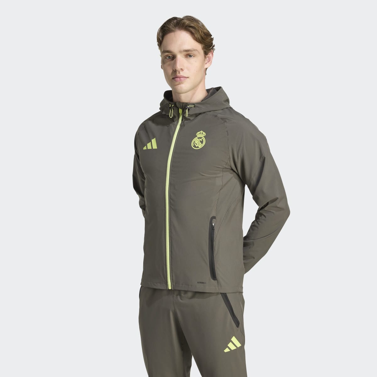 Casaco de Criança Real Madrid CF 2025-2026 Tiro Competition Vis Tech Travel Cinzento-1