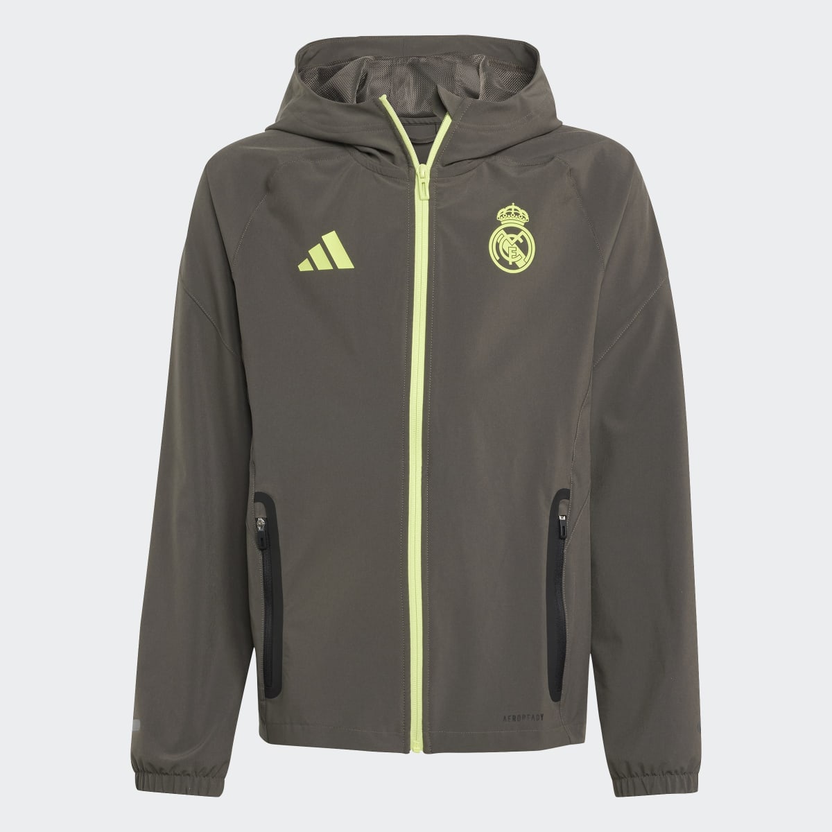 Casaco de Criança Real Madrid CF 2025-2026 Tiro Competition Vis Tech Travel Cinzento-8