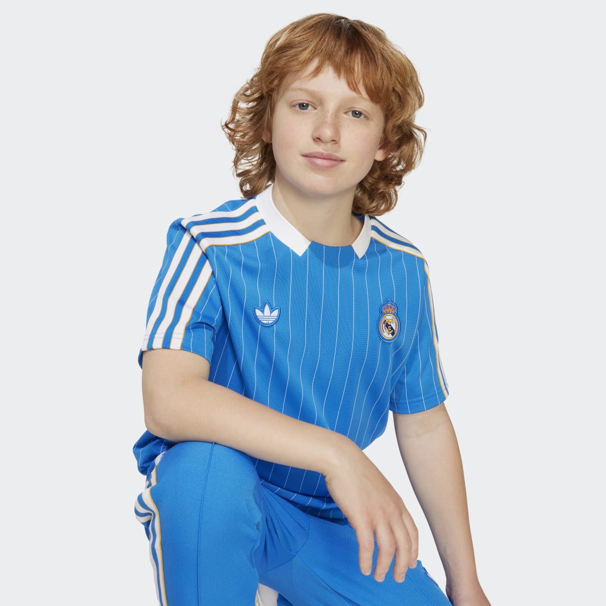 T-shirt de Criança Real Madrid CF CF Terrace Icons Originals Azul-7
