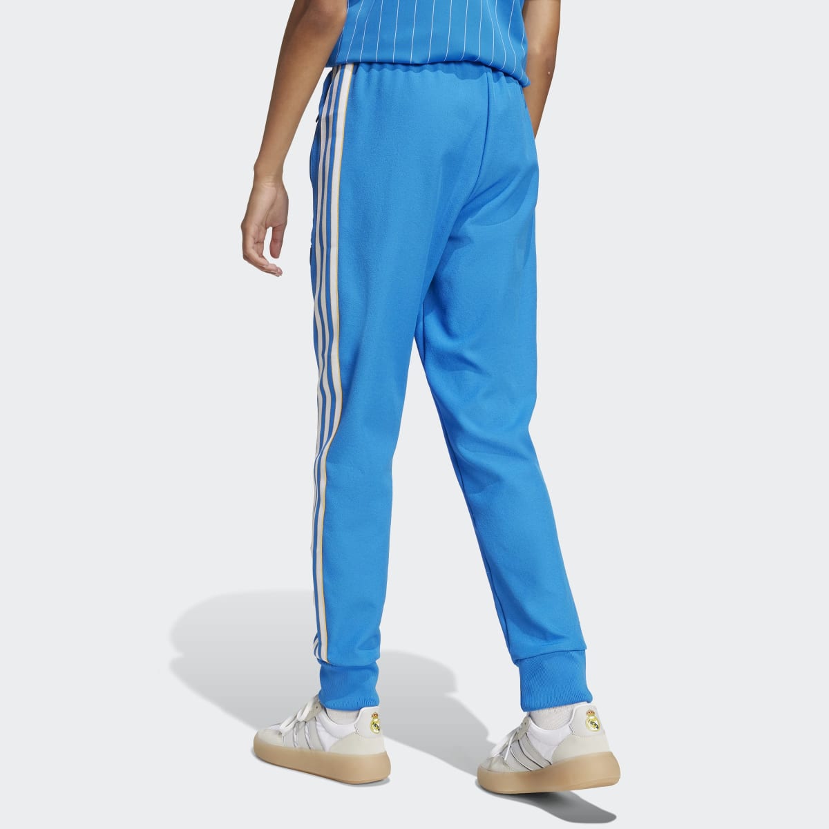 Calças de Criança Real Madrid CF CF Terrace Icons Track Originals Azul-2