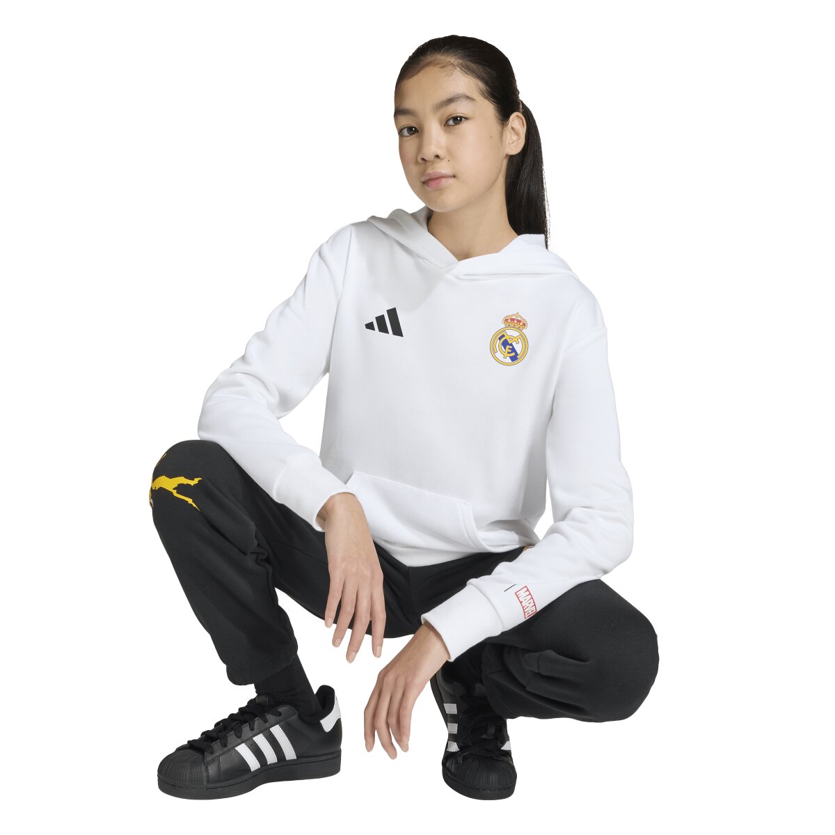 Sweatshirt de Criança Real Madrid CF 2025-2026 Marvel Avengers Branco-4