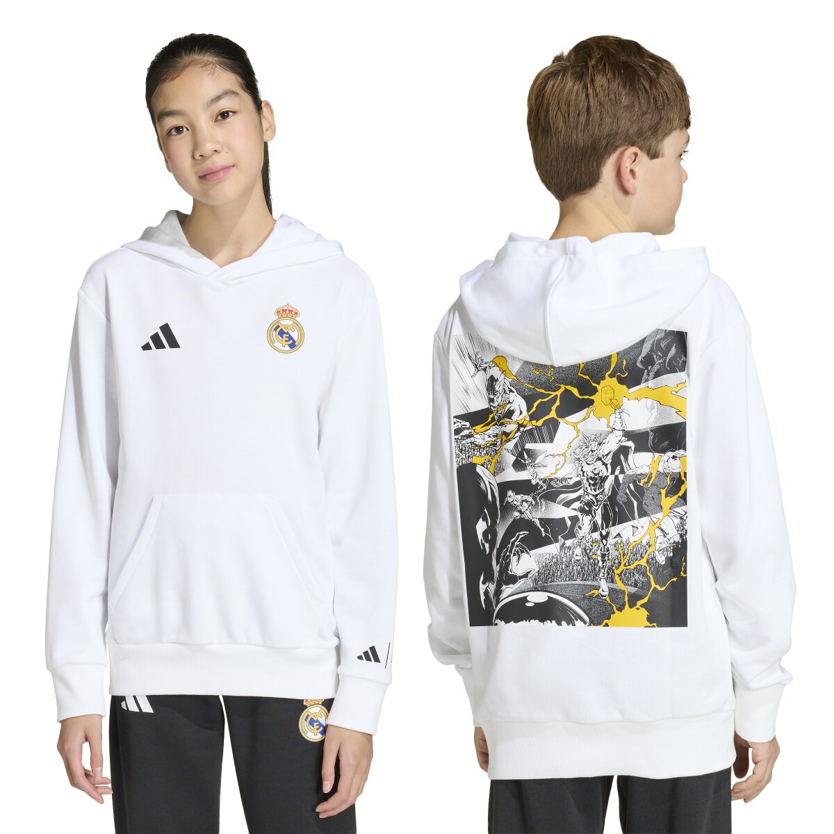 Sweatshirt de Criança Real Madrid CF 2025-2026 Marvel Avengers Branco-7