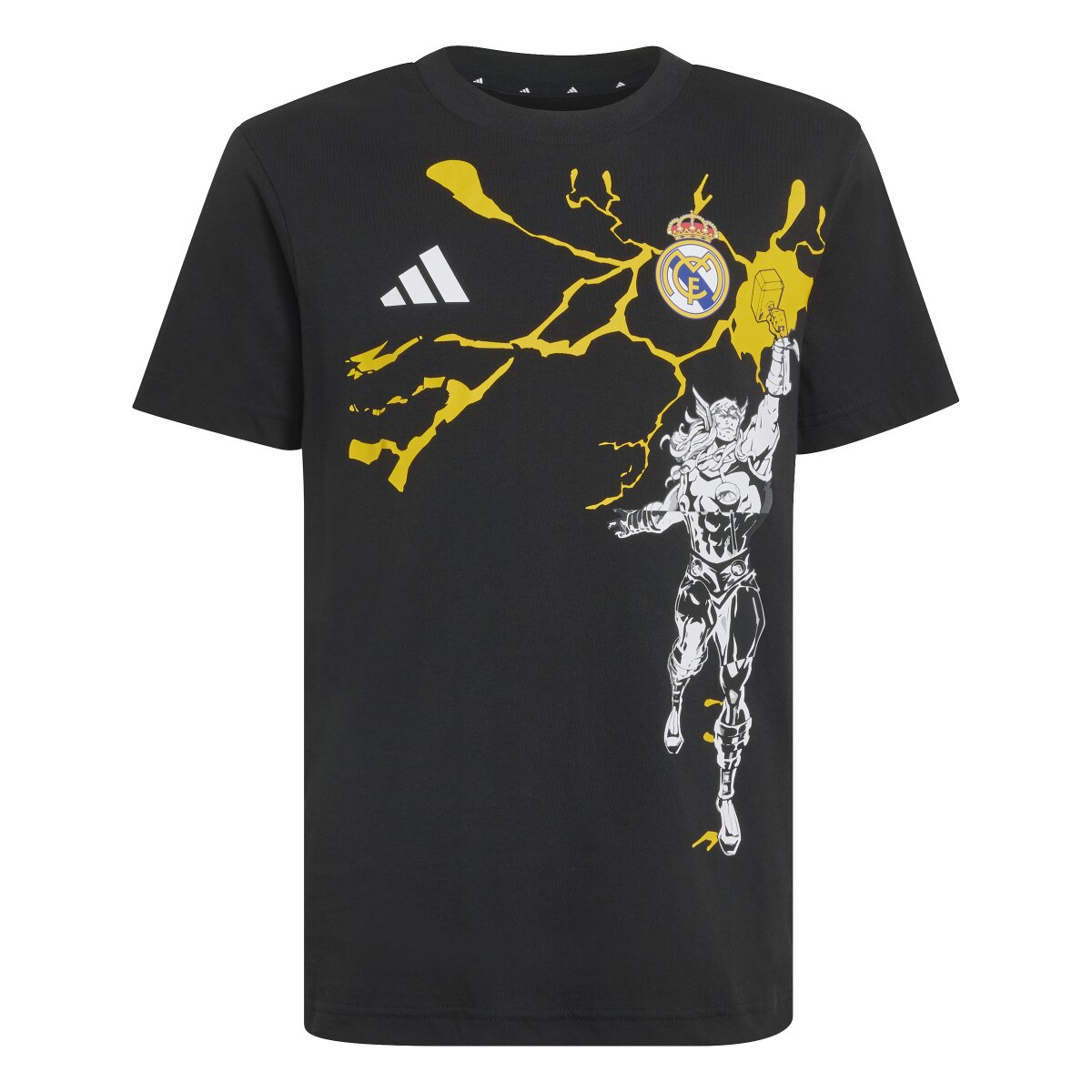 T-shirt de Criança Real Madrid CF 2025-2026 Marvel Avengers Preto-2