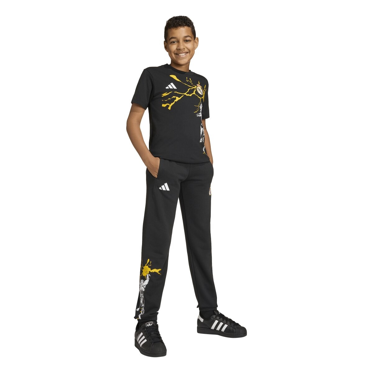 T-shirt de Criança Real Madrid CF 2025-2026 Marvel Avengers Preto-4