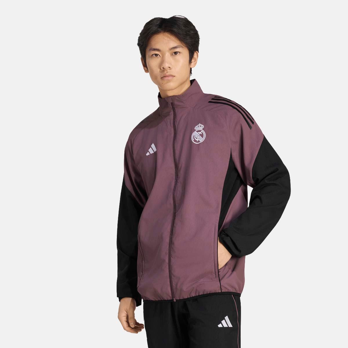 Sweatshirt de Homem Real Madrid CF 2025-2026 Pre Match Tiro25 Competition Preto-2