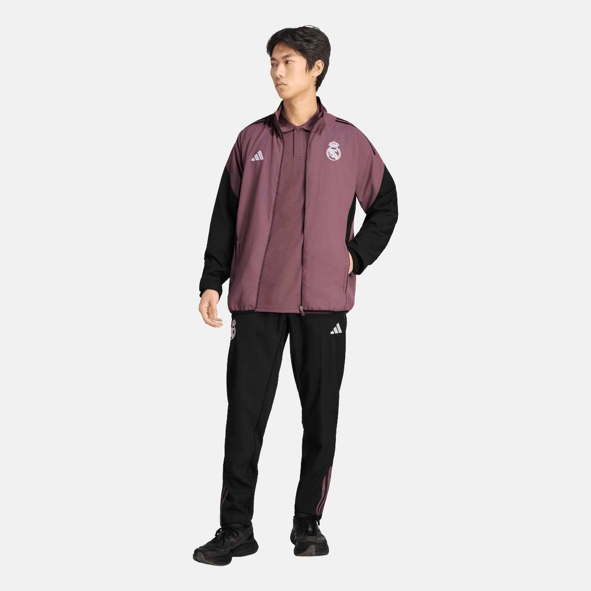 Sweatshirt de Homem Real Madrid CF 2025-2026 Pre Match Tiro25 Competition Preto-5