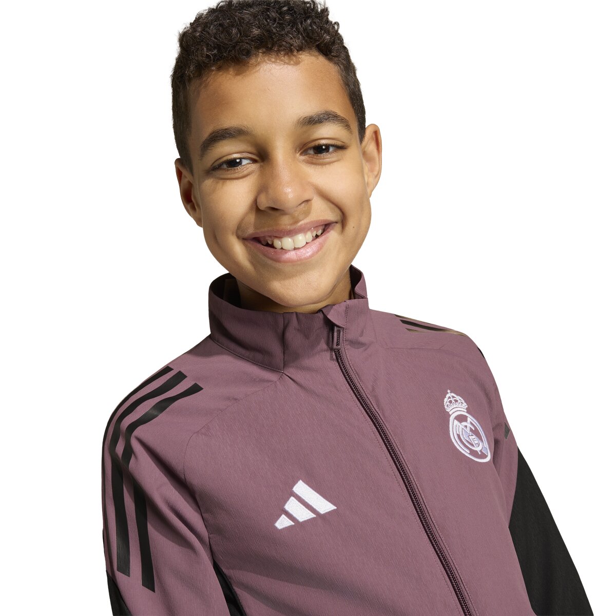 Sweatshirt de Criança Real Madrid CF 2025-2026 Pre Match Tiro25 Competition Preto-5