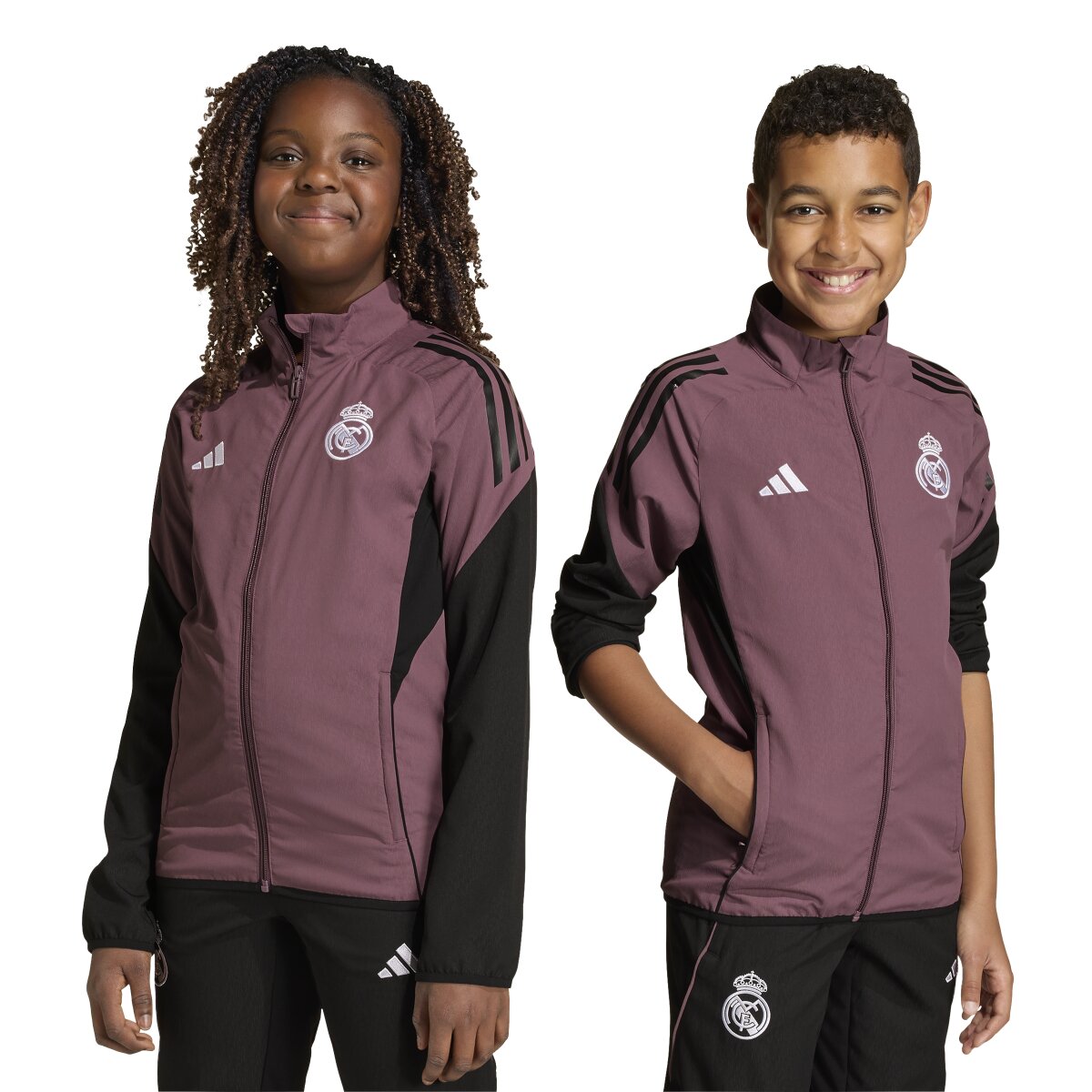 Sweatshirt de Criança Real Madrid CF 2025-2026 Pre Match Tiro25 Competition Preto-8