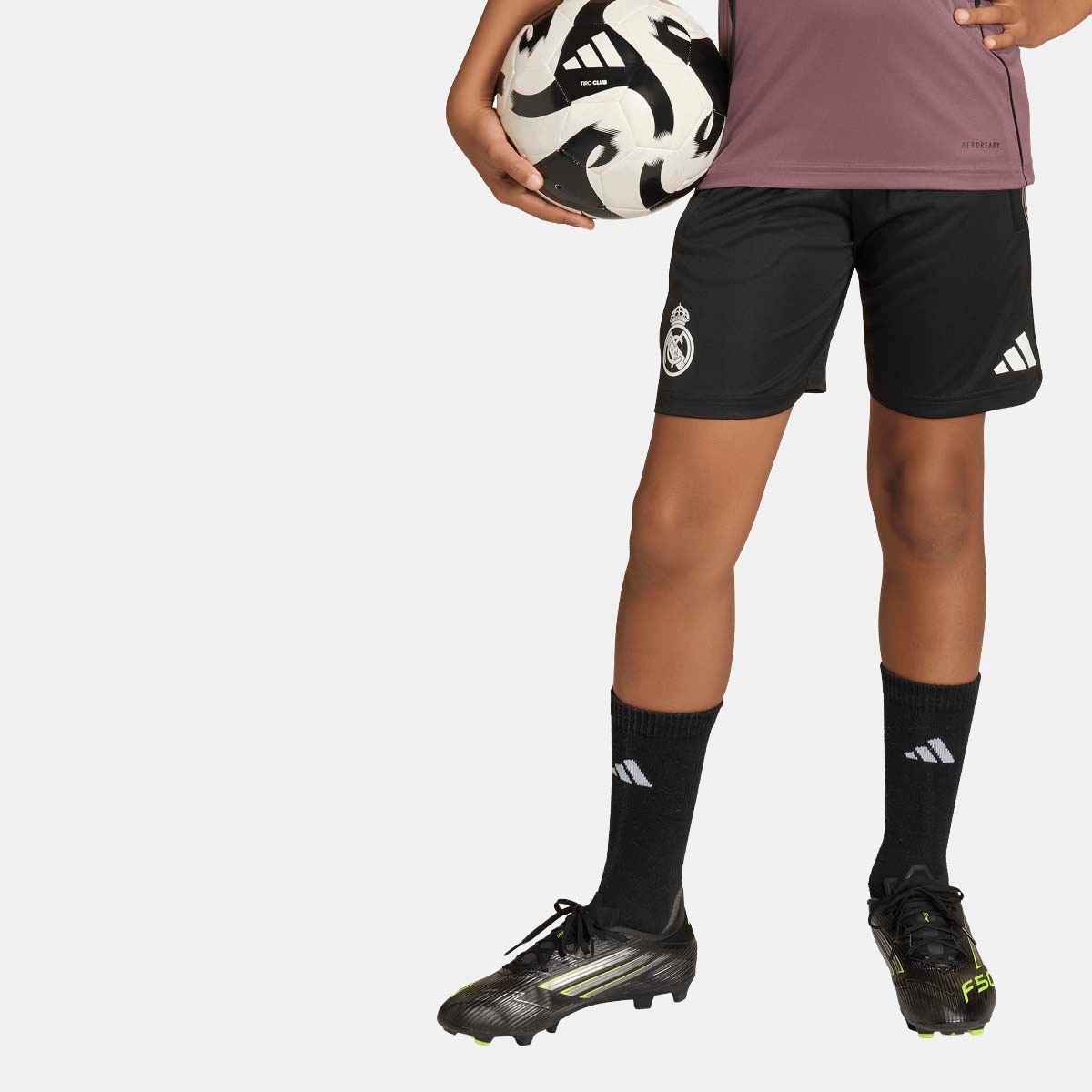 Calções de Criança Real Madrid CF 2025-2026 Tiro25 Competition Entreno Preto-2