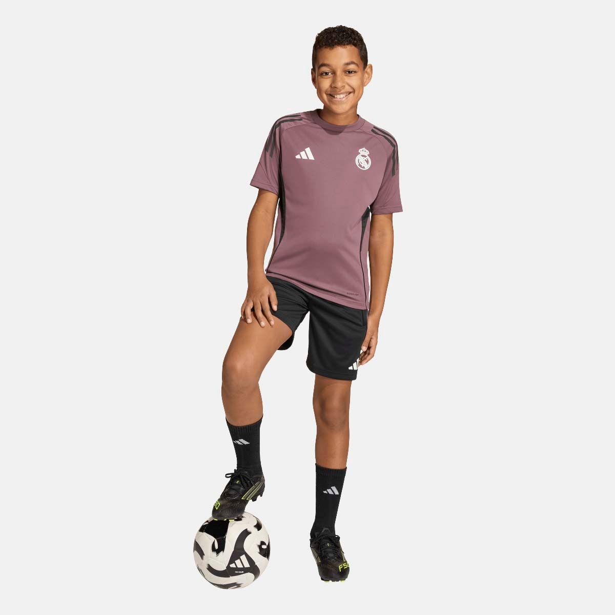 Calções de Criança Real Madrid CF 2025-2026 Tiro25 Competition Entreno Preto-4