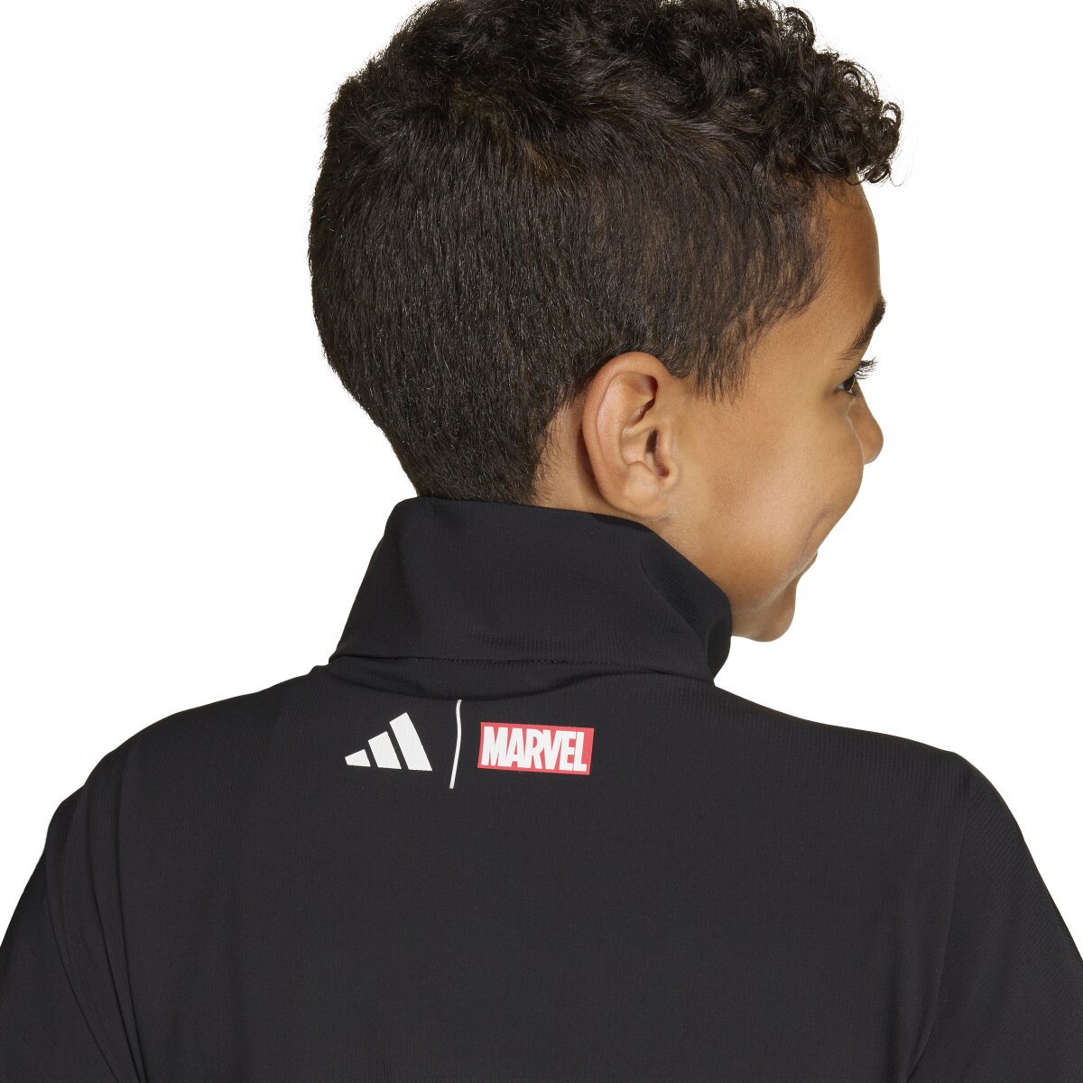 Sweatshirt de Criança Real Madrid CF 2025-2026 Pre Match Marvel Avengers Z.N.E. Anthem Jacket Preto-6
