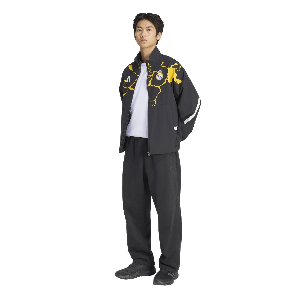 Sweatshirt de Homem Real Madrid CF 2025-2026 Pre Match Marvel Avengers Z.N.E. Anthem Jacket Preto-5