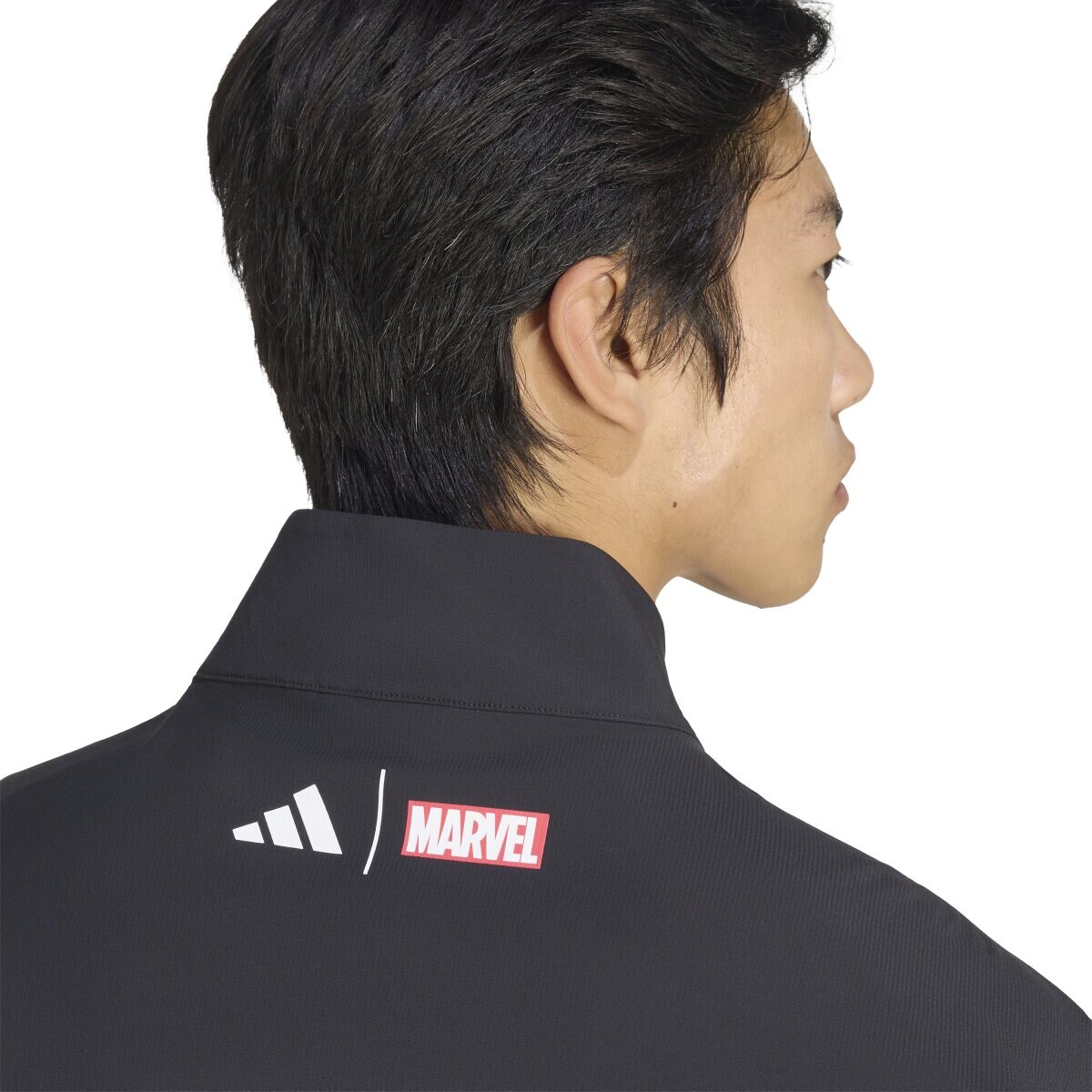 Sweatshirt de Homem Real Madrid CF 2025-2026 Pre Match Marvel Avengers Z.N.E. Anthem Jacket Preto-7