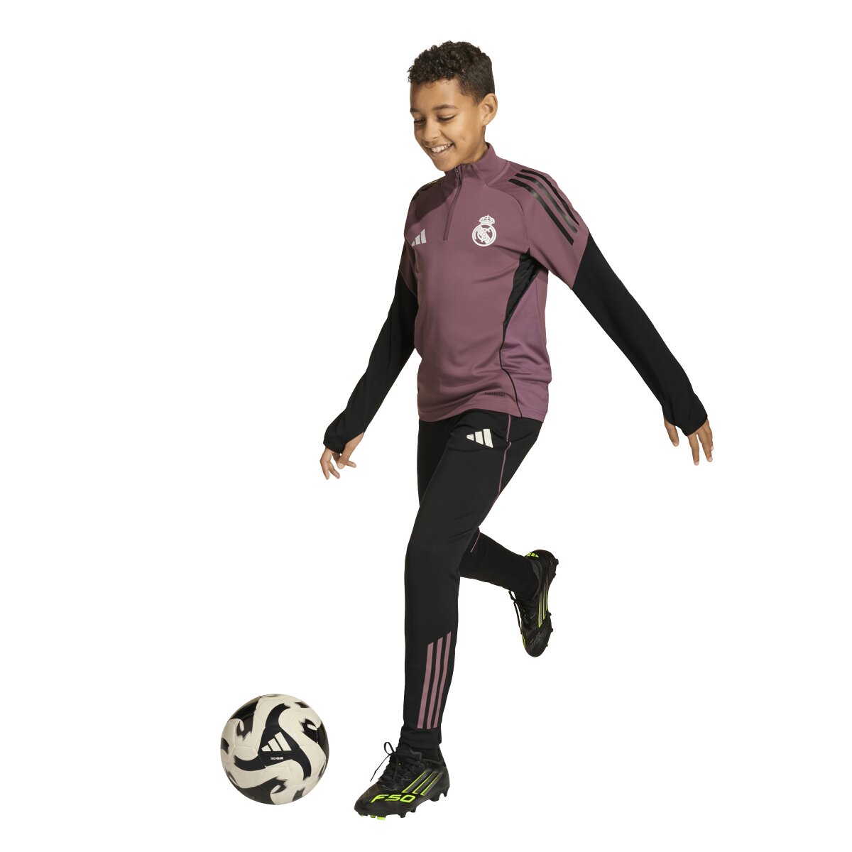 Sweatshirt de Criança Real Madrid CF 2025-2026 Competition Treino Preto-4