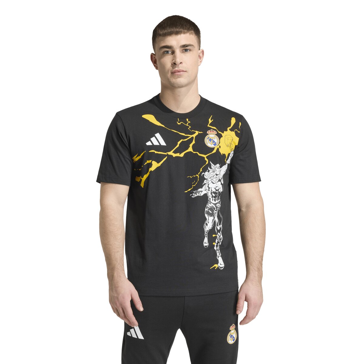 T-shirt de Homem Real Madrid CF 2025-2026 Marvel Avengers Preto-1