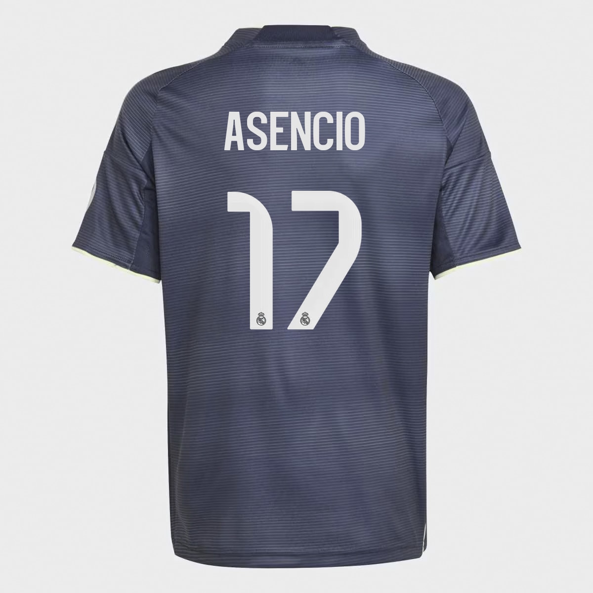 T-shirt de Menino 2.º Equipamento Real Madrid CF 2025-2026 Asencio Azul Céu-1