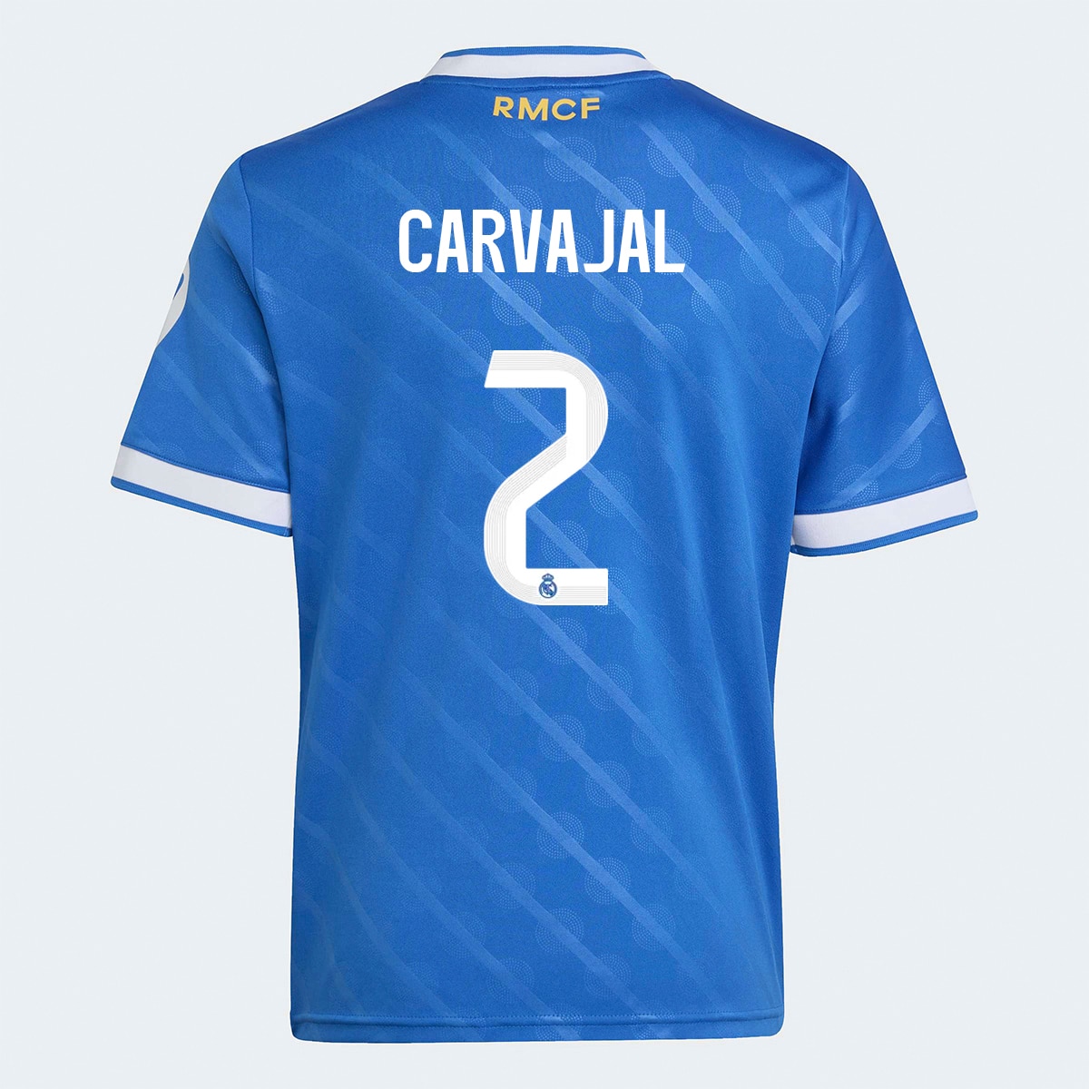 T-shirt de Menino 3.º Equipamento Real Madrid CF 2025-2026 Carvajal 2 Azul Céu-1