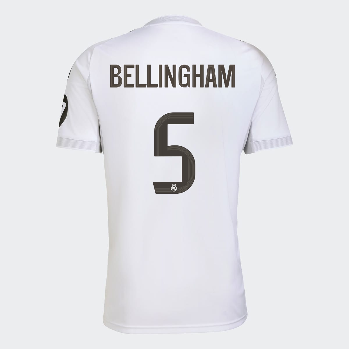 T-shirt de Homem 1.º Equipamento Real Madrid CF 2025-2026 Bellingham 5 Branco-1