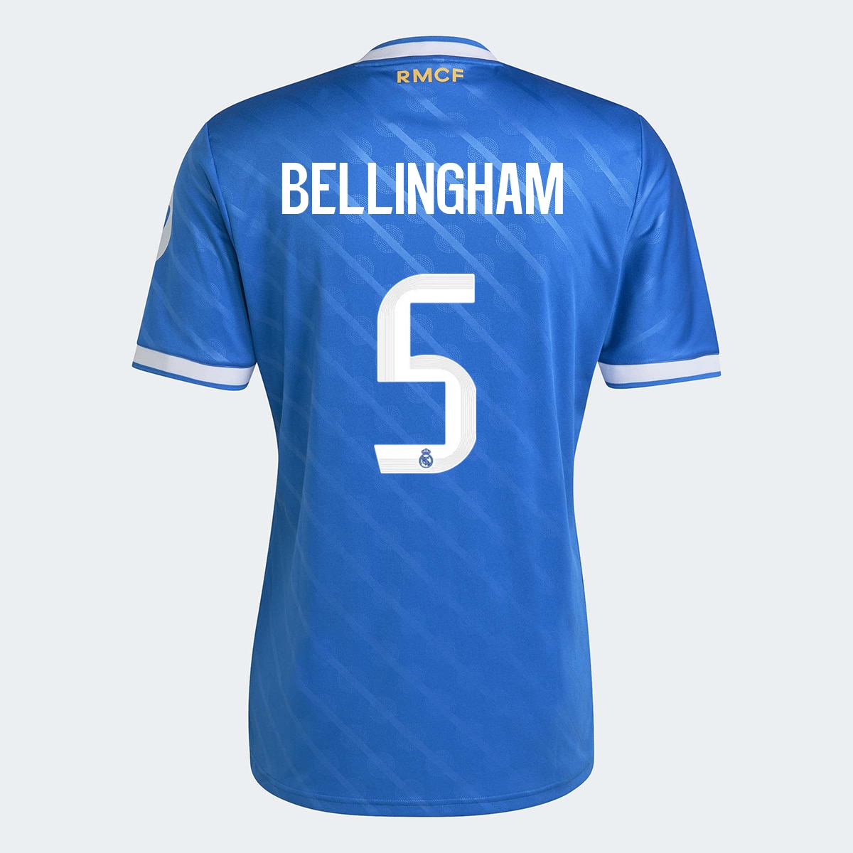 T-shirt de Homem 3.º Equipamento Real Madrid CF 2025-2026 Bellingham 5 Azul Céu-1