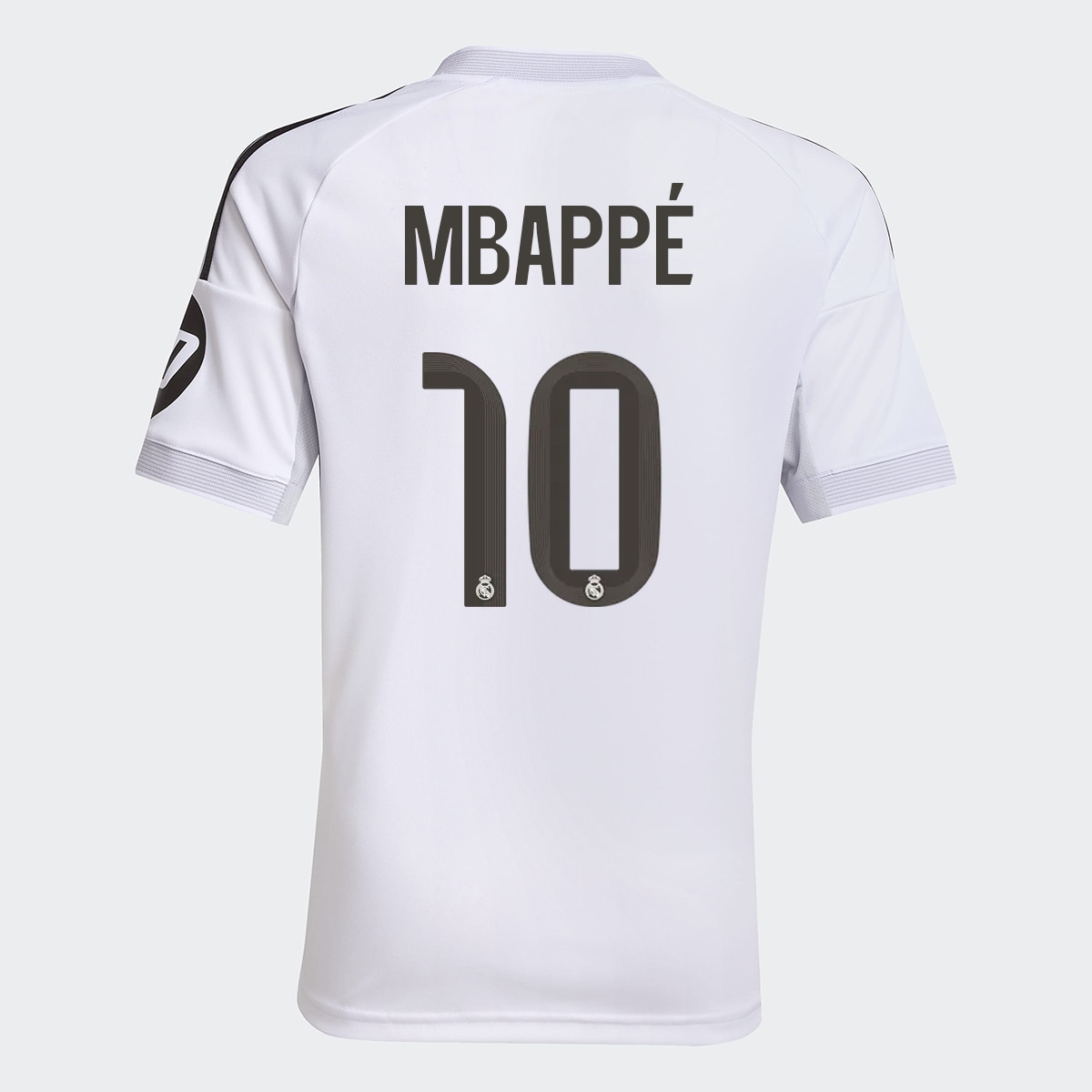 T-shirt de Menino 1.º Equipamento Real Madrid CF 2025-2026 Mbappé 10 Branco-1