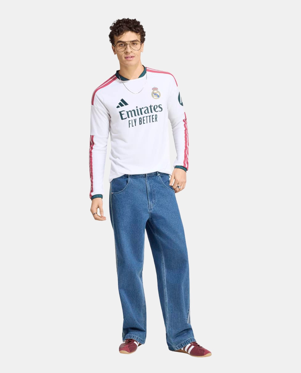 T-shirt de Homem 1.º Equipamento Real Madrid CF 2026-2027 LS Branco-3