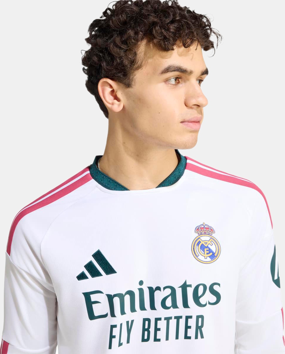 T-shirt de Homem 1.º Equipamento Real Madrid CF 2026-2027 LS Branco-4