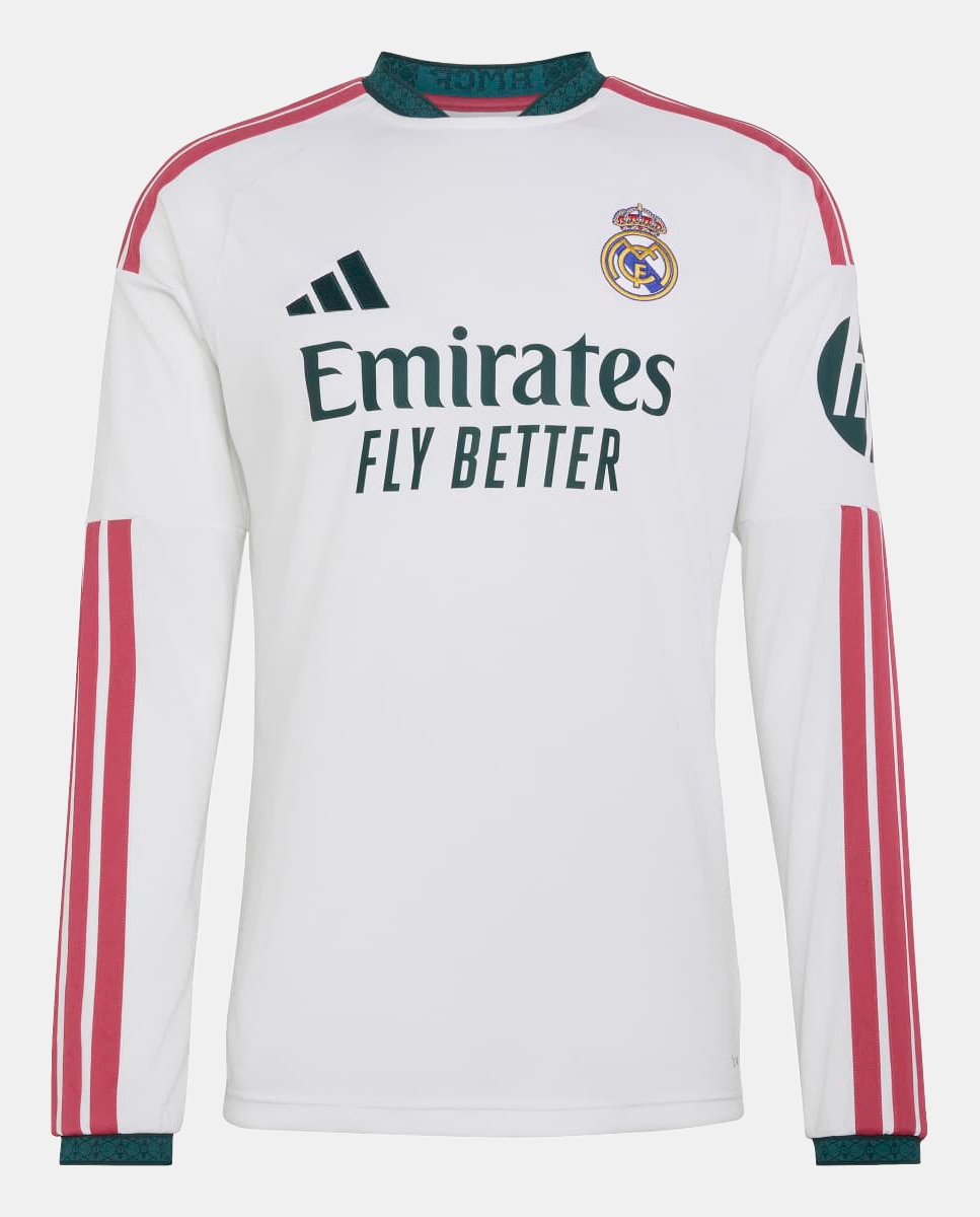 T-shirt de Homem 1.º Equipamento Real Madrid CF 2026-2027 LS Branco-6