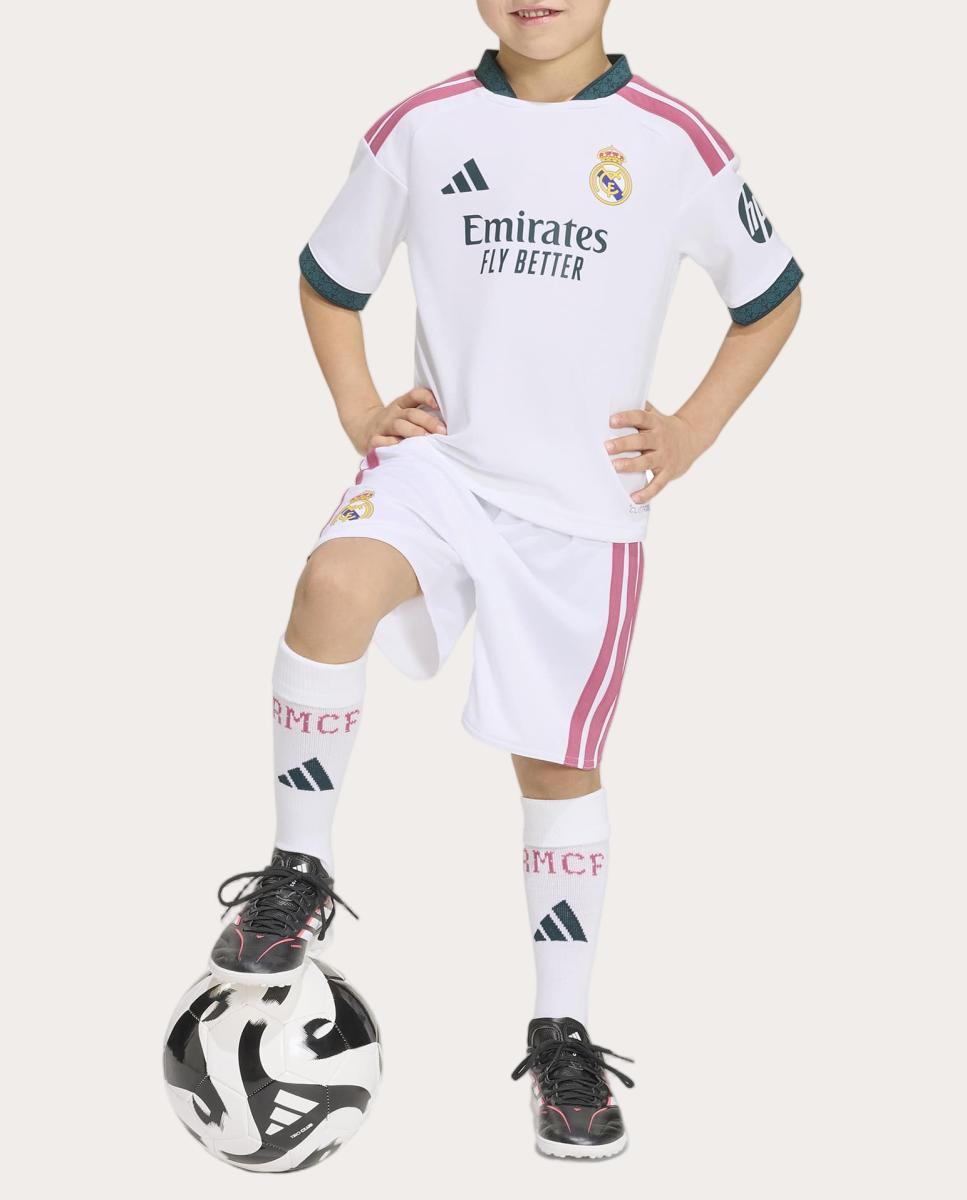 Conjunto de Criança 1.º Equipamento Real Madrid CF 2026-2027 Mini Kit Branco-3