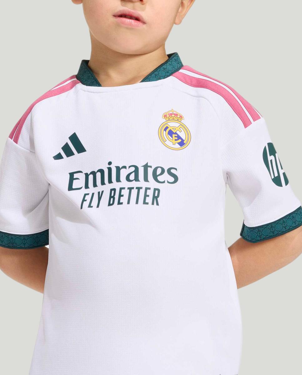 Conjunto de Criança 1.º Equipamento Real Madrid CF 2026-2027 Mini Kit Branco-4