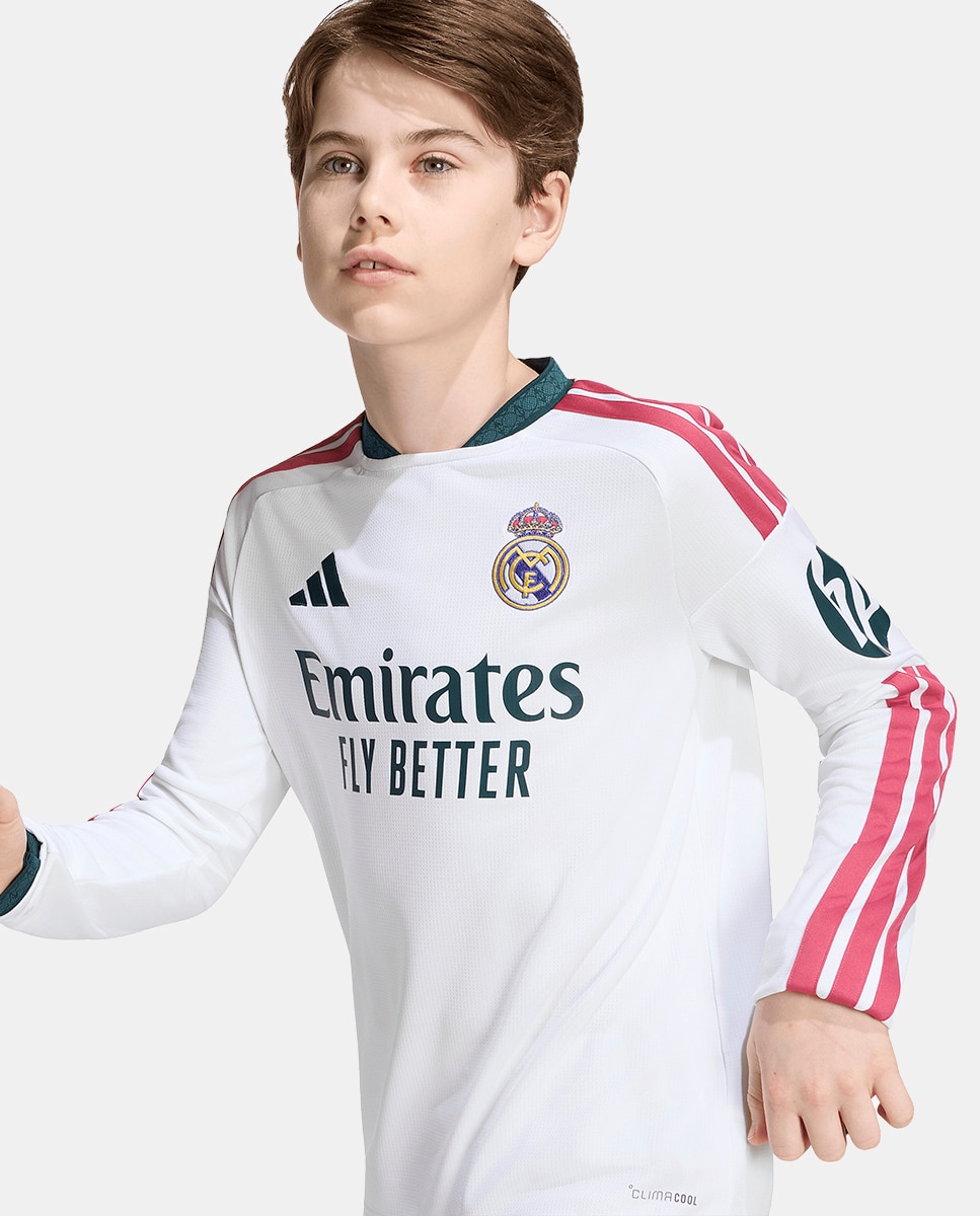 T-shirt de Criança 1.º Equipamento Real Madrid CF 2026-2027 LS Branco-6
