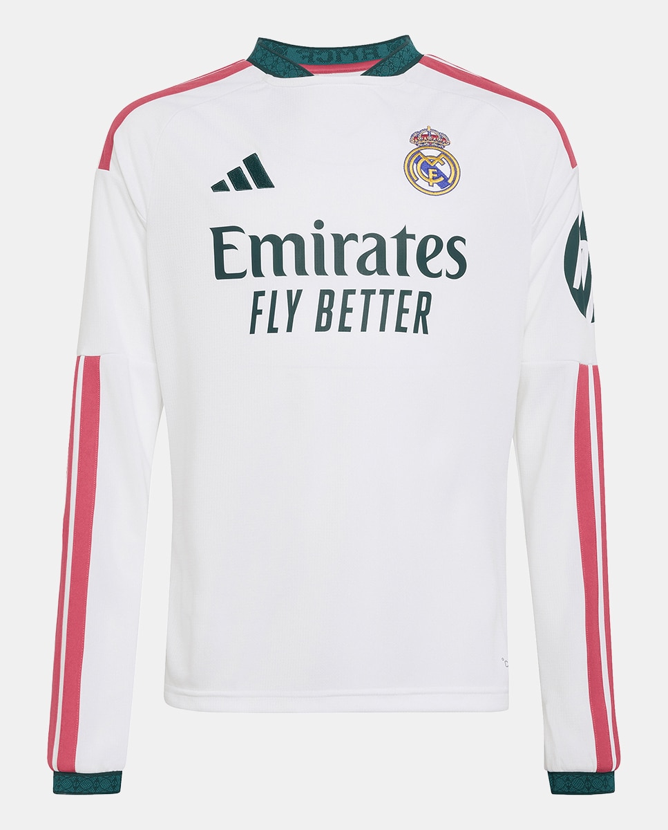 T-shirt de Criança 1.º Equipamento Real Madrid CF 2026-2027 LS Branco-8