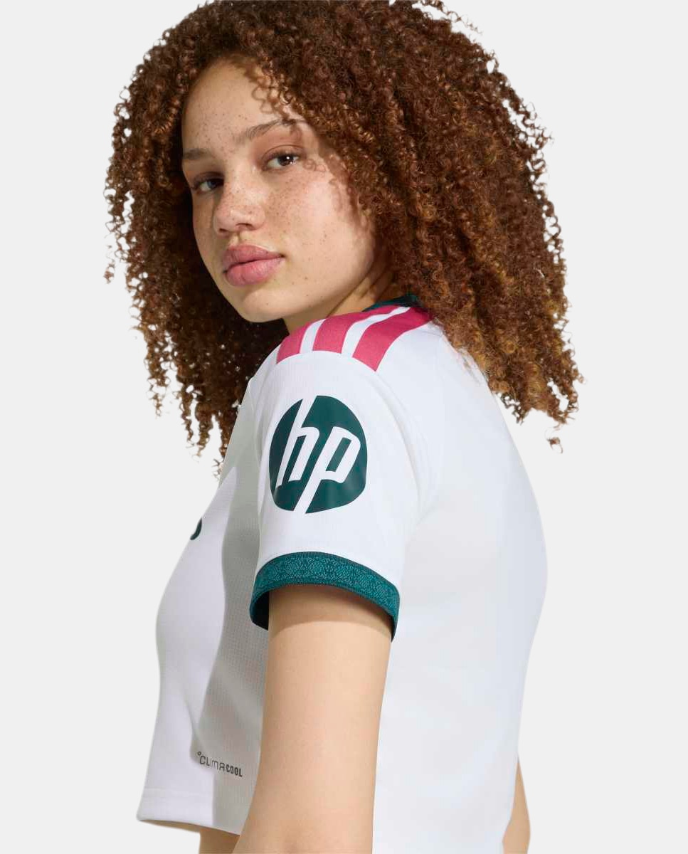 T-shirt de Mulher 1.º Equipamento Real Madrid CF 2026-2027 Crop Branco-4