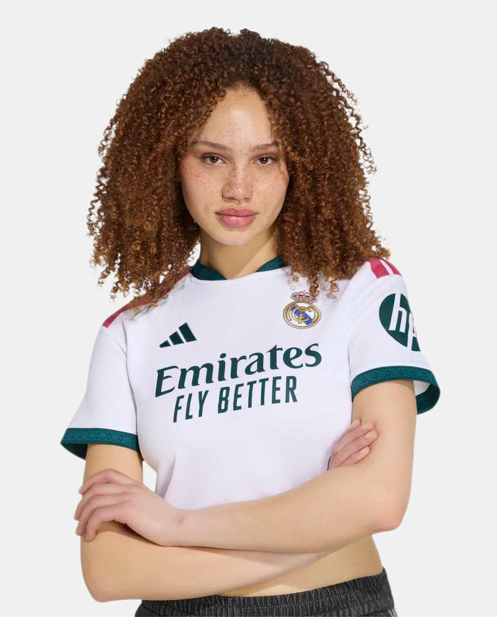 T-shirt de Mulher 1.º Equipamento Real Madrid CF 2026-2027 Crop Branco-5