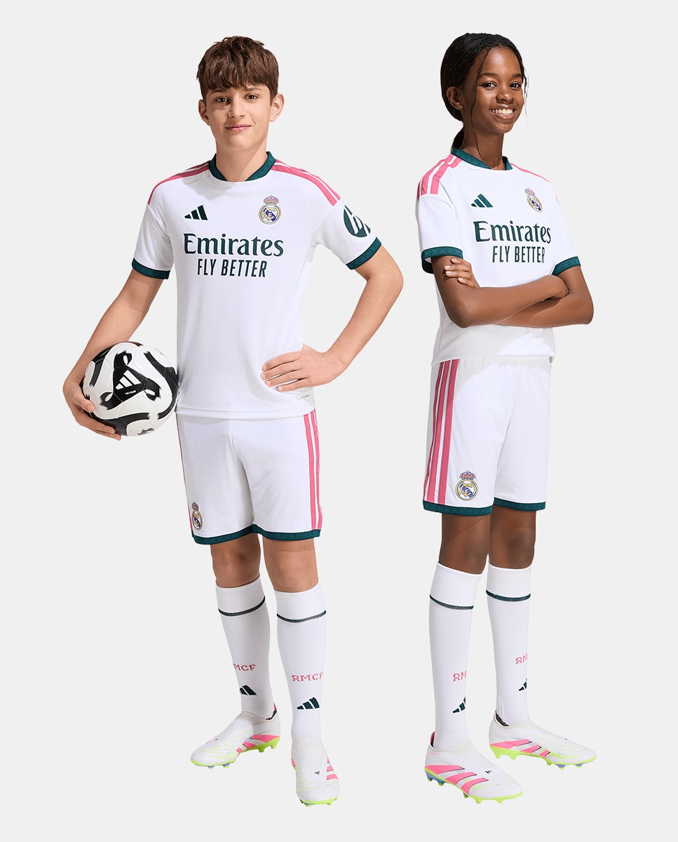 Calções de Criança 1.º Equipamento Real Madrid CF 2026-2027 Branco-3