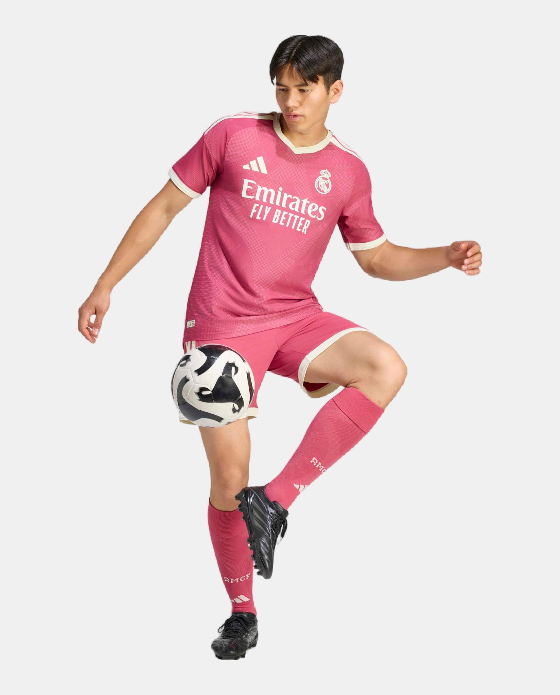 T-shirt de Homem 3.º Equipamento Real Madrid CF 2026-2027 Authentic Rosa-5