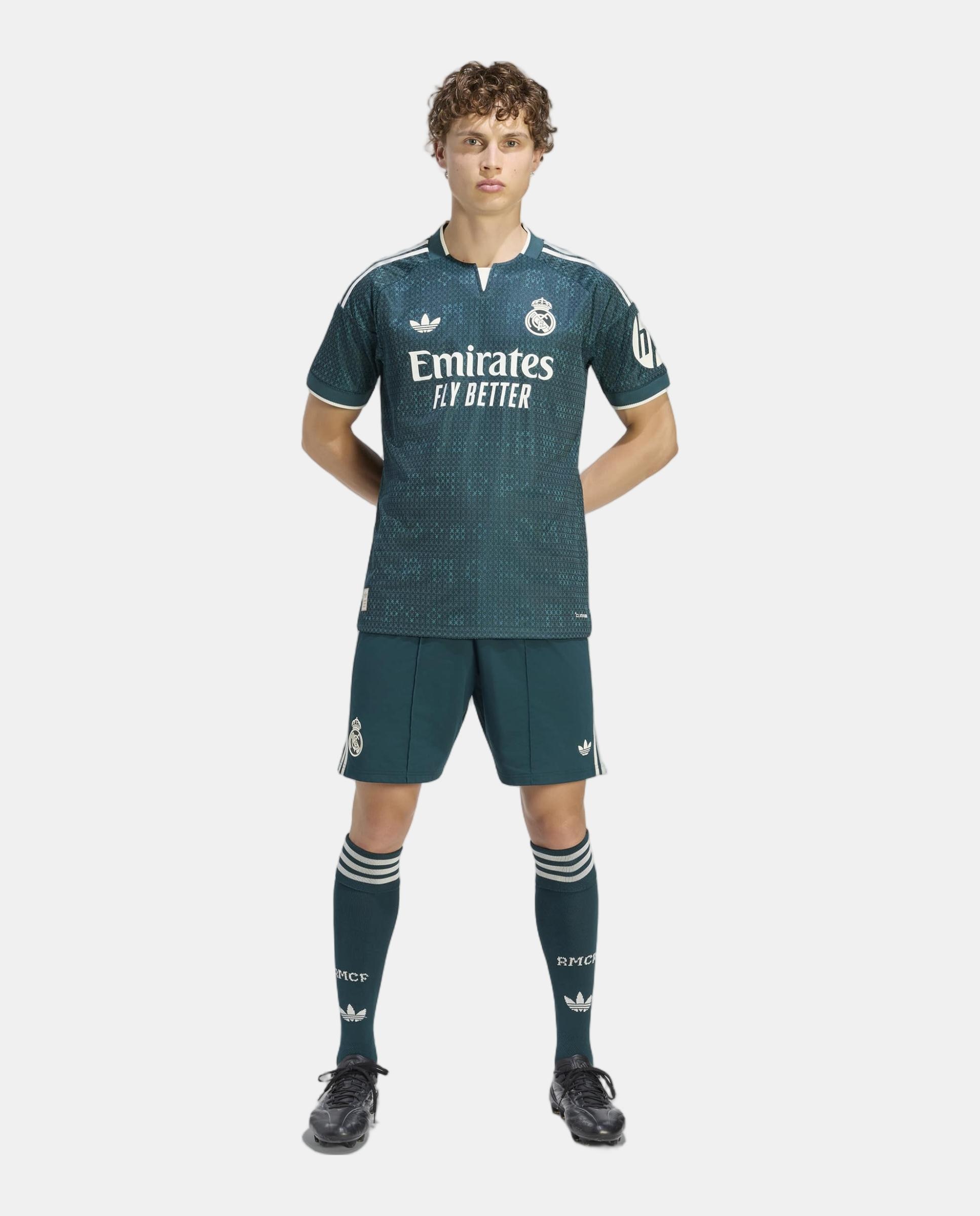 T-Shirt de Homem 2º Equipamento Authentic Real Madrid Cf 2026-2027 Adidas Verde-3