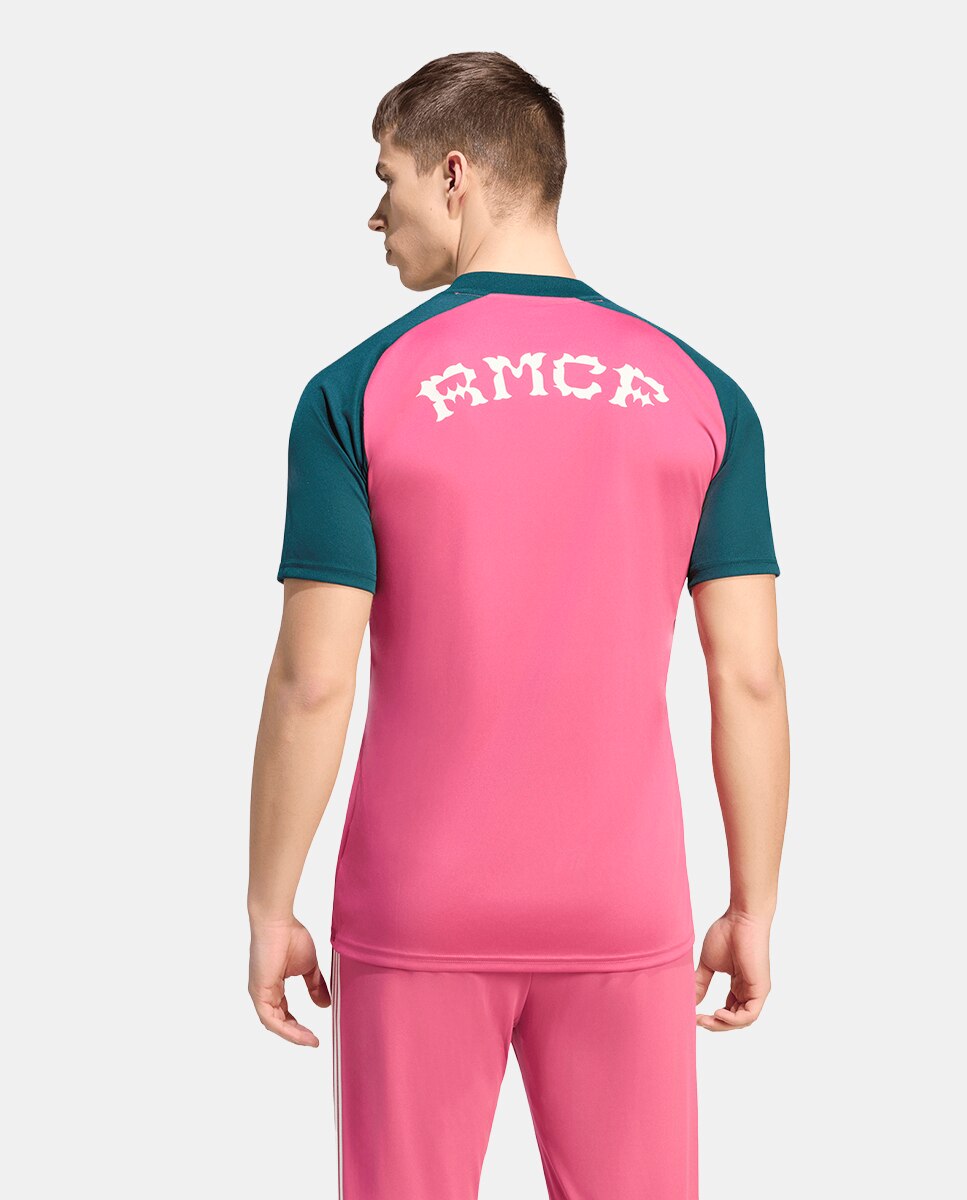 T-Shirt de Homem Real Madrid Cf 2026-2027 Prematch Adidas Rosa-2